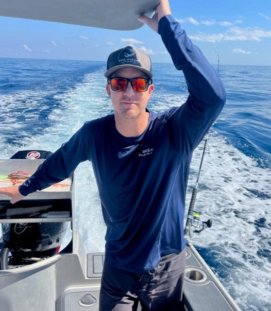 Five Oceans long sleeve shirts- Navy Blue & white logo