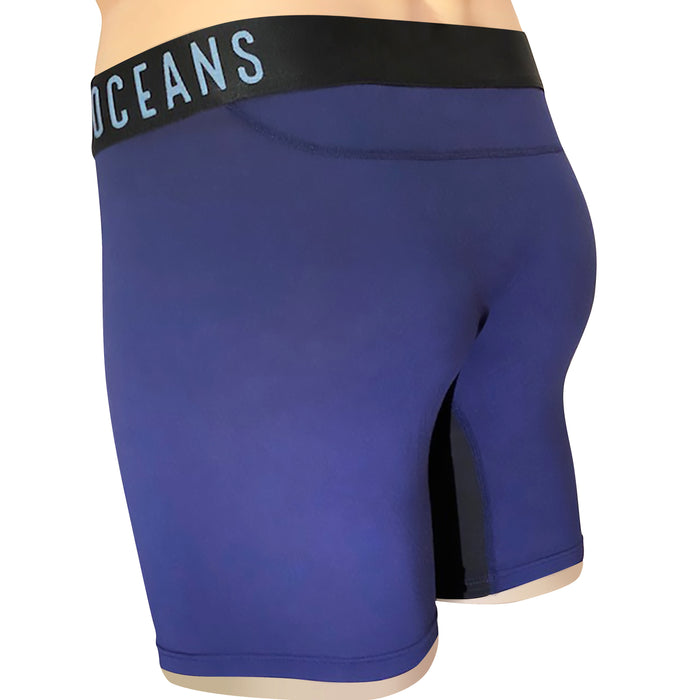 "The tackle bag" mens long navy blue underwear