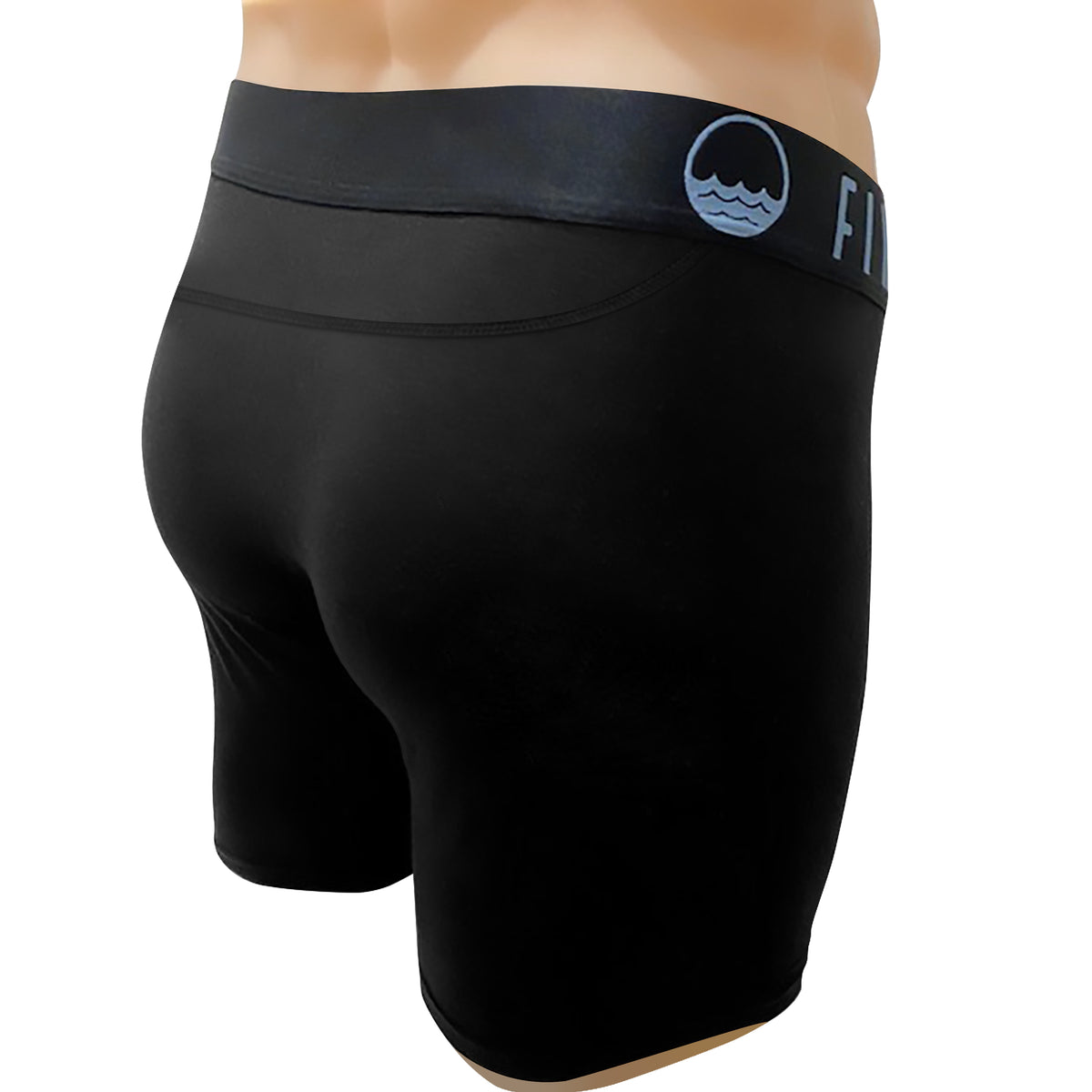 "Comfort in mocean" mens long black underwear